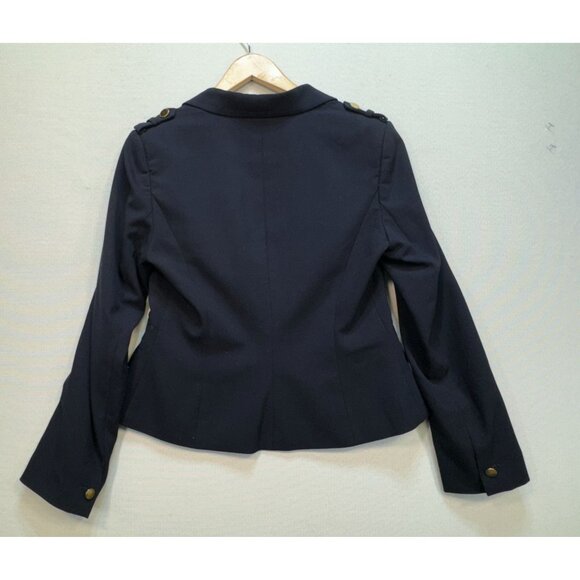 Calvin Klein Black Womens One Button Blazer Jacket Size 8 Black Zipper Pockets - Picture 10 of 12